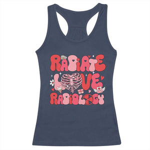 Rad Tech Nurse Valentine's Day Racerback Tank Top X-Ray Ultrasound MRI CT Mammography Technologist Vday Gift TS10 Navy Print Your Wear