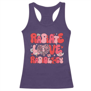 Rad Tech Nurse Valentine's Day Racerback Tank Top X-Ray Ultrasound MRI CT Mammography Technologist Vday Gift TS10 Purple Print Your Wear