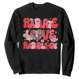 Rad Tech Nurse Valentine's Day Sweatshirt X-Ray Ultrasound MRI CT Mammography Technologist Vday Gift TS10 Black Print Your Wear