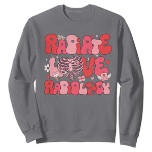 Rad Tech Nurse Valentine's Day Sweatshirt X-Ray Ultrasound MRI CT Mammography Technologist Vday Gift TS10 Charcoal Print Your Wear