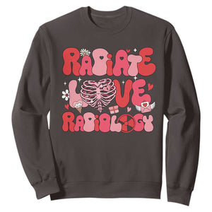 Rad Tech Nurse Valentine's Day Sweatshirt X-Ray Ultrasound MRI CT Mammography Technologist Vday Gift TS10 Dark Chocolate Print Your Wear