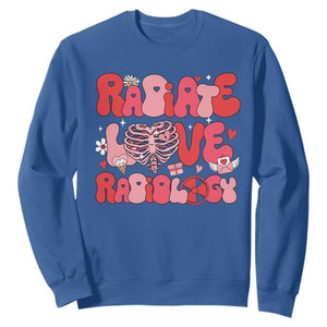 Rad Tech Nurse Valentine's Day Sweatshirt X-Ray Ultrasound MRI CT Mammography Technologist Vday Gift TS10 Royal Blue Print Your Wear