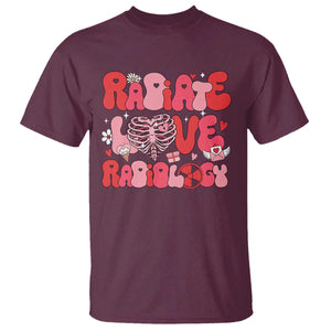 Rad Tech Nurse Valentine's Day T Shirt X-Ray Ultrasound MRI CT Mammography Technologist Vday Gift TS10 Maroon Print Your Wear