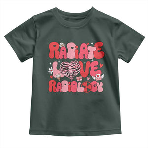 Rad Tech Nurse Valentine's Day Toddler T Shirt X-Ray Ultrasound MRI CT Mammography Technologist Vday Gift TS10 Dark Forest Green Print Your Wear