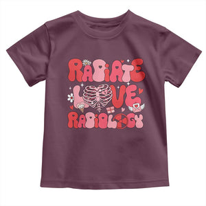 Rad Tech Nurse Valentine's Day Toddler T Shirt X-Ray Ultrasound MRI CT Mammography Technologist Vday Gift TS10 Maroon Print Your Wear