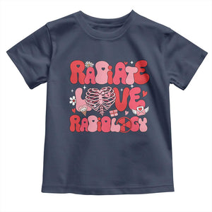 Rad Tech Nurse Valentine's Day Toddler T Shirt X-Ray Ultrasound MRI CT Mammography Technologist Vday Gift TS10 Navy Print Your Wear