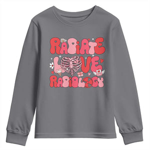 Rad Tech Nurse Valentine's Day Youth Sweatshirt X-Ray Ultrasound MRI CT Mammography Technologist Vday Gift TS10 Charcoal Print Your Wear