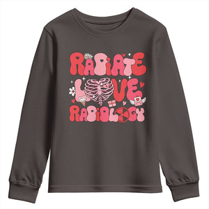 Rad Tech Nurse Valentine's Day Youth Sweatshirt X-Ray Ultrasound MRI CT Mammography Technologist Vday Gift TS10 Dark Chocolate Print Your Wear