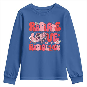 Rad Tech Nurse Valentine's Day Youth Sweatshirt X-Ray Ultrasound MRI CT Mammography Technologist Vday Gift TS10 Royal Blue Print Your Wear