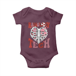 Rad Tech Nurse Valentine's Day Baby Onesie X-Ray Ultrasound MRI CT Mammography Vday Gift TS10 Maroon Print Your Wear