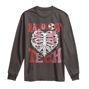 Rad Tech Nurse Valentine's Day Long Sleeve Shirt X-Ray Ultrasound MRI CT Mammography Vday Gift TS10 Dark Chocolate Print Your Wear