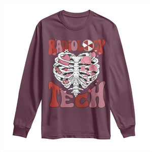 Rad Tech Nurse Valentine's Day Long Sleeve Shirt X-Ray Ultrasound MRI CT Mammography Vday Gift TS10 Maroon Print Your Wear