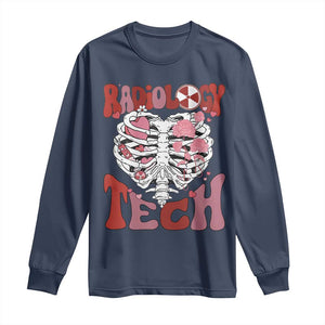 Rad Tech Nurse Valentine's Day Long Sleeve Shirt X-Ray Ultrasound MRI CT Mammography Vday Gift TS10 Navy Print Your Wear