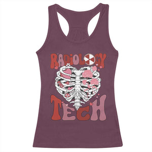 Rad Tech Nurse Valentine's Day Racerback Tank Top X-Ray Ultrasound MRI CT Mammography Vday Gift TS10 Maroon Print Your Wear