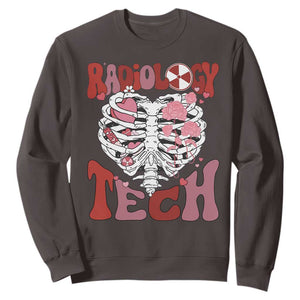 Rad Tech Nurse Valentine's Day Sweatshirt X-Ray Ultrasound MRI CT Mammography Vday Gift TS10 Dark Chocolate Print Your Wear