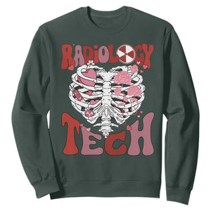 Rad Tech Nurse Valentine's Day Sweatshirt X-Ray Ultrasound MRI CT Mammography Vday Gift TS10 Dark Forest Green Print Your Wear