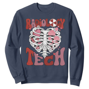 Rad Tech Nurse Valentine's Day Sweatshirt X-Ray Ultrasound MRI CT Mammography Vday Gift TS10 Navy Print Your Wear