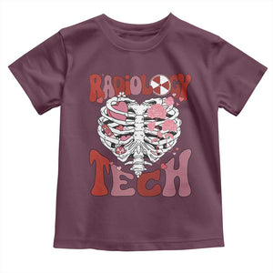 Rad Tech Nurse Valentine's Day Toddler T Shirt X-Ray Ultrasound MRI CT Mammography Vday Gift TS10 Maroon Print Your Wear