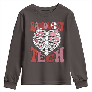 Rad Tech Nurse Valentine's Day Youth Sweatshirt X-Ray Ultrasound MRI CT Mammography Vday Gift TS10 Dark Chocolate Print Your Wear