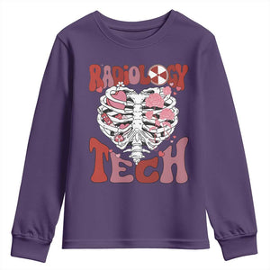 Rad Tech Nurse Valentine's Day Youth Sweatshirt X-Ray Ultrasound MRI CT Mammography Vday Gift TS10 Purple Print Your Wear