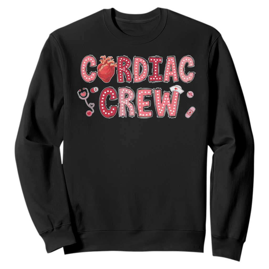 Valentine Cardiac Nurse Sweatshirt Heart Anatomy TS10 Black Print Your Wear