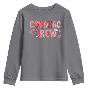 Valentine Cardiac Nurse Youth Sweatshirt Heart Anatomy TS10 Charcoal Print Your Wear