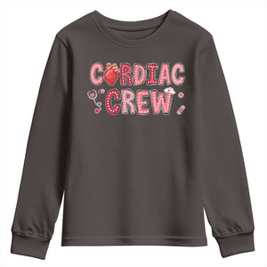 Valentine Cardiac Nurse Youth Sweatshirt Heart Anatomy TS10 Dark Chocolate Print Your Wear