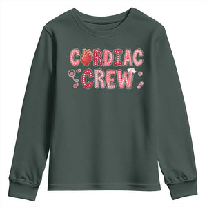 Valentine Cardiac Nurse Youth Sweatshirt Heart Anatomy TS10 Dark Forest Green Print Your Wear