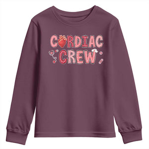 Valentine Cardiac Nurse Youth Sweatshirt Heart Anatomy TS10 Maroon Print Your Wear