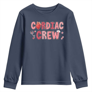 Valentine Cardiac Nurse Youth Sweatshirt Heart Anatomy TS10 Navy Print Your Wear