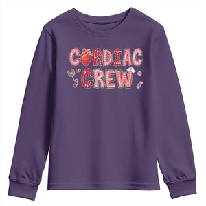 Valentine Cardiac Nurse Youth Sweatshirt Heart Anatomy TS10 Purple Print Your Wear