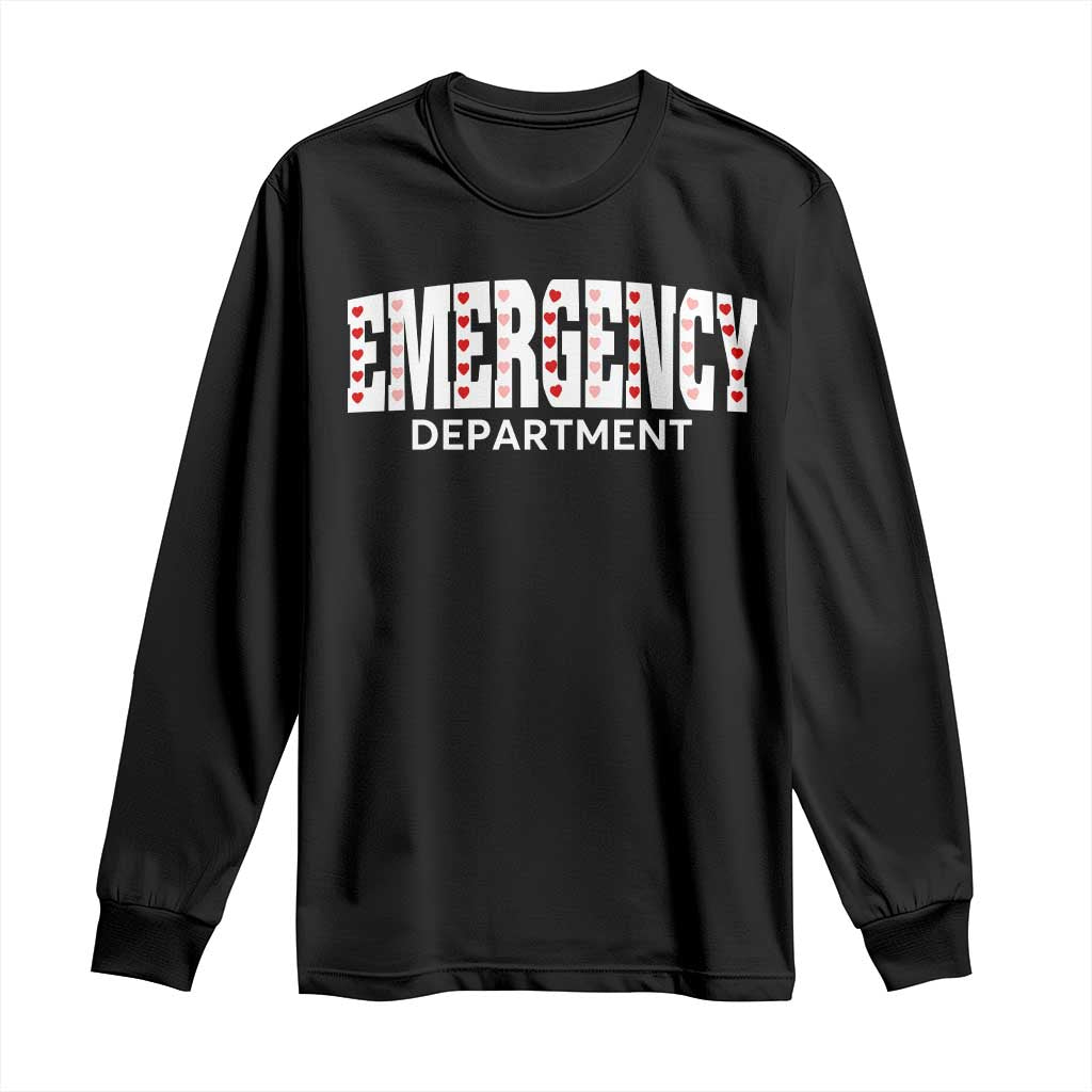Emergency Department Long Sleeve Shirt Cute ER Nurse Gift TS10 Black Print Your Wear