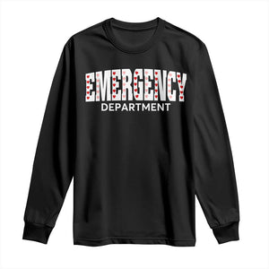 Emergency Department Long Sleeve Shirt Cute ER Nurse Gift TS10 Black Print Your Wear