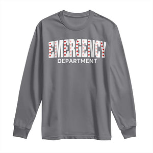 Emergency Department Long Sleeve Shirt Cute ER Nurse Gift TS10 Charcoal Print Your Wear