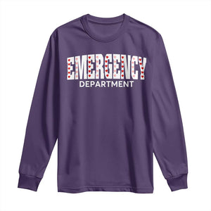 Emergency Department Long Sleeve Shirt Cute ER Nurse Gift TS10 Purple Print Your Wear