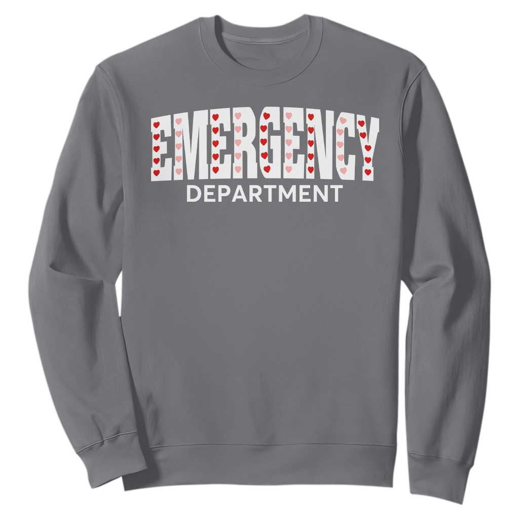 Emergency Department Sweatshirt Cute ER Nurse Gift TS10 Charcoal Print Your Wear