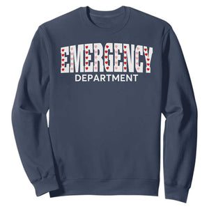 Emergency Department Sweatshirt Cute ER Nurse Gift TS10 Navy Print Your Wear