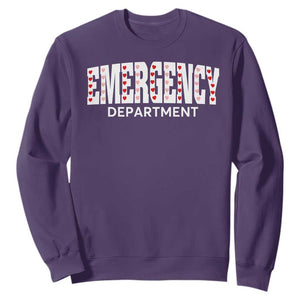 Emergency Department Sweatshirt Cute ER Nurse Gift TS10 Purple Print Your Wear