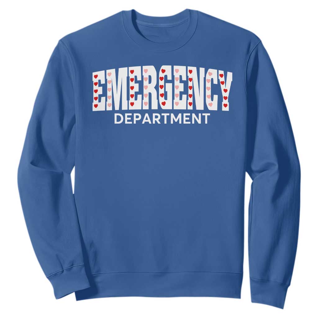 Emergency Department Sweatshirt Cute ER Nurse Gift TS10 Royal Blue Print Your Wear