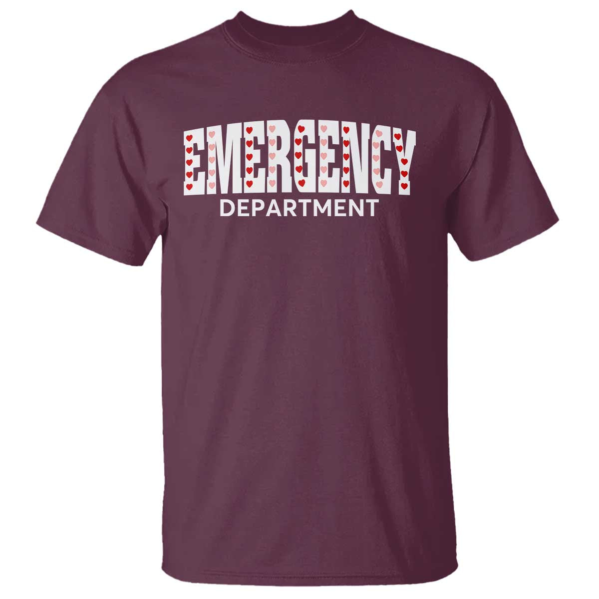 Emergency Department T Shirt Cute ER Nurse Gift TS10 Maroon Print Your Wear