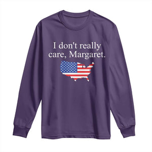 I Don't Really Care Margaret Vice President Jd Vance Long Sleeve Shirt USA Flag TS10 Purple Print Your Wear