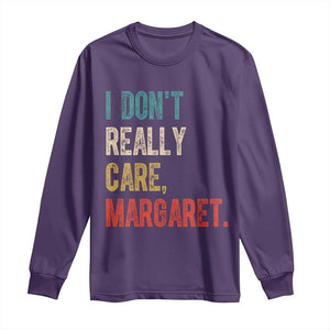 Retro I Don't Really Care Margaret Vice President Jd Vance Long Sleeve Shirt TS10 Purple Print Your Wear