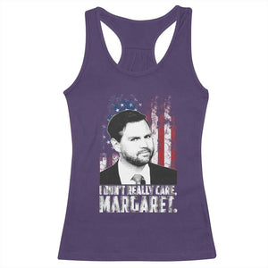 I Don't Really Care Margaret Jd Vance Racerback Tank Top Vice President American Flag TS10 Purple Print Your Wear