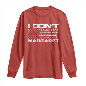 I Don't Really Care Margaret VP Jd Vance Long Sleeve Shirt American Flag TS10 Red Print Your Wear