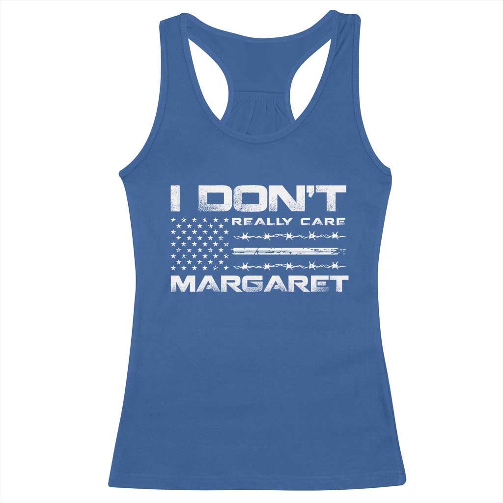 I Don't Really Care Margaret VP Jd Vance Racerback Tank Top American Flag TS10 Royal Blue Print Your Wear