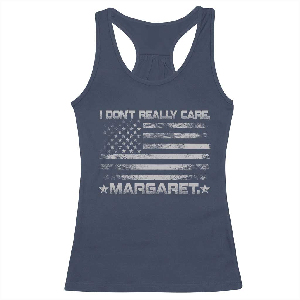 I Don't Really Care Margaret Jd Vance Racerback Tank Top VP USA Flag TS10 Navy Print Your Wear