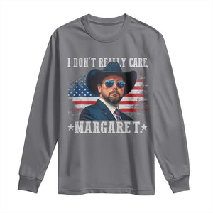 I Don't Really Care Margaret Vice President Jd Vance Cowboy Long Sleeve Shirt TS10 Charcoal Print Your Wear