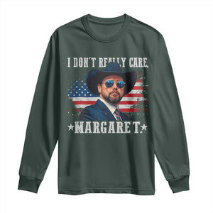 I Don't Really Care Margaret Vice President Jd Vance Cowboy Long Sleeve Shirt TS10 Dark Forest Green Print Your Wear