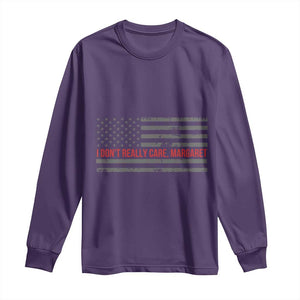 I Don't Really Care Margaret Jd Vance Meme Long Sleeve Shirt TS10 Purple Print Your Wear