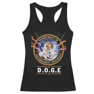 DOGE Department of Government Efficiency Racerback Tank Top Crypto Meme TS10 Black Print Your Wear
